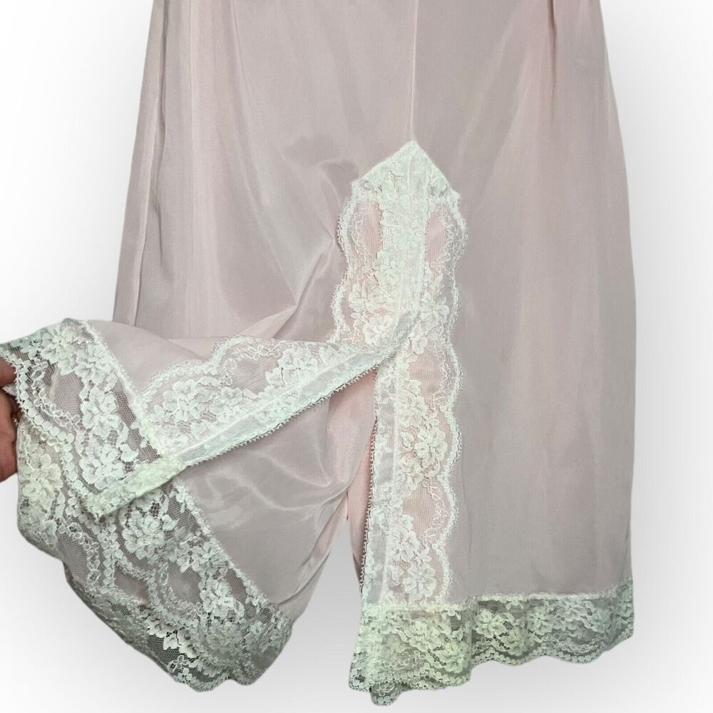 Olga Vintage 60s Pink & White 100% Nylon Slim Panti-Slip Tap Pants Bloomers Sz S - Picture 3 of 11
